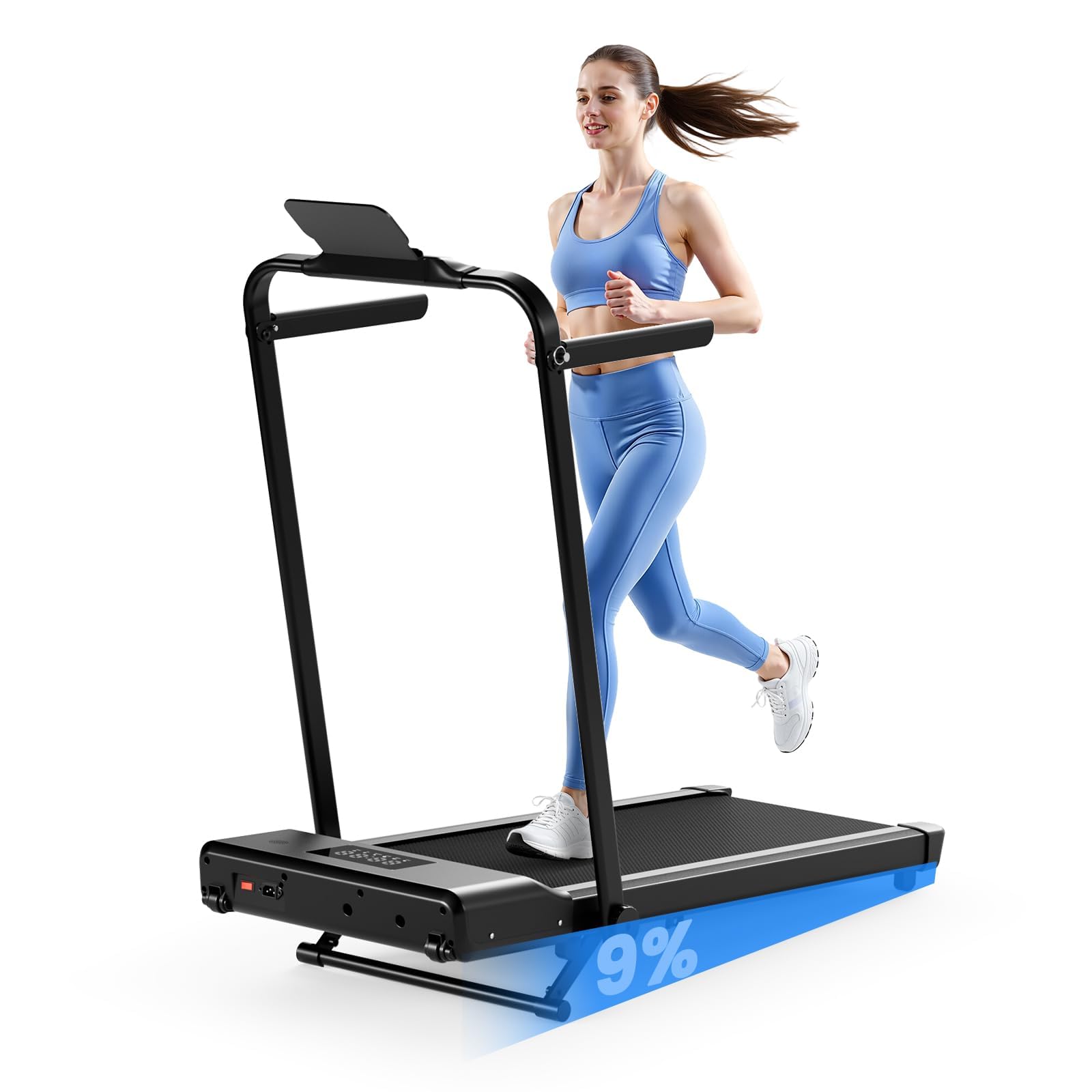 Lacuffy CT06 Foldable 3 in 1 Treadmill with Incline and Handle Bar-US