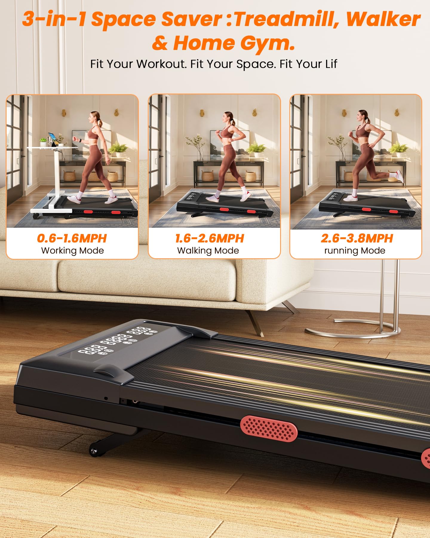 Lacuffy BA07R2 Under Desk Walking Pad-US