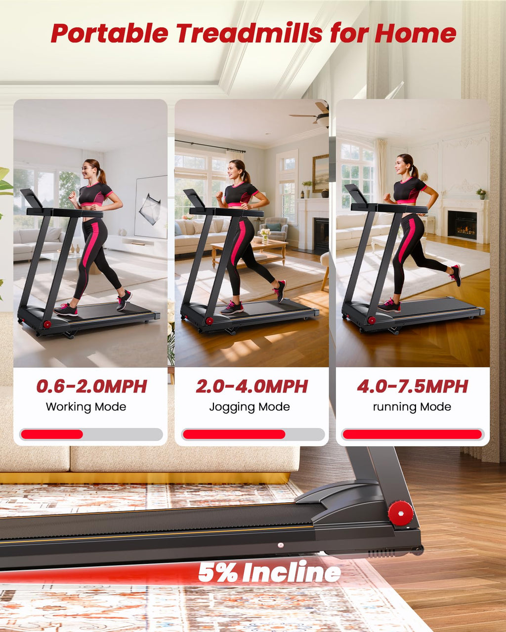 Lacuffy AS03 Treadmills with Incline-US