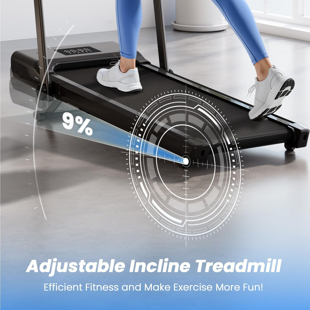 Lacuffy CT06 Foldable 3 in 1 Treadmill with Incline and Handle Bar-US